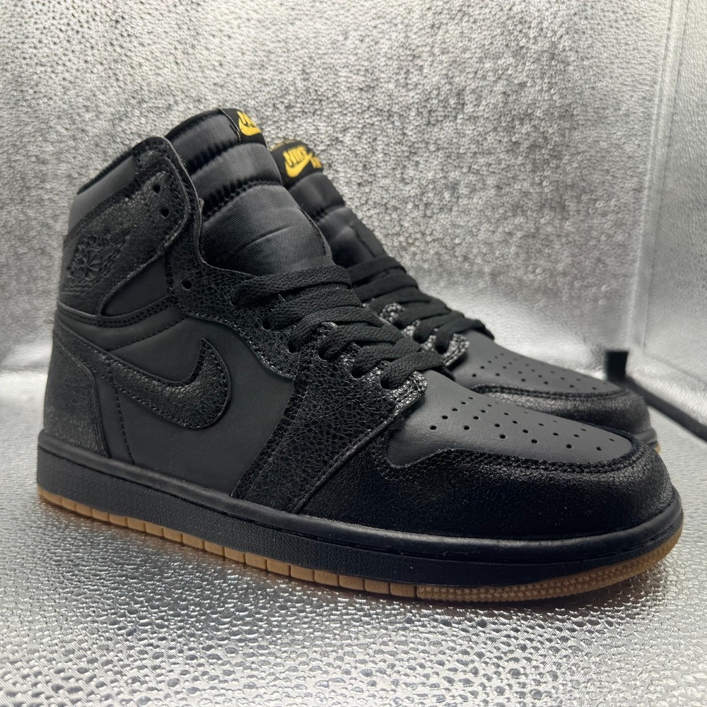 Size 8 Jordan 1 Retro BG Black Gum Mens Lace-Up Athletic Shoes 575441-020